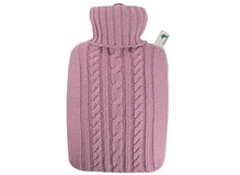 Wärmeflasche mit Strickbezug pastell-rosa